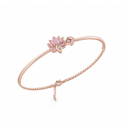 Blush Lotus Rose Gold Plated 925 Sterling Silver Bracelet