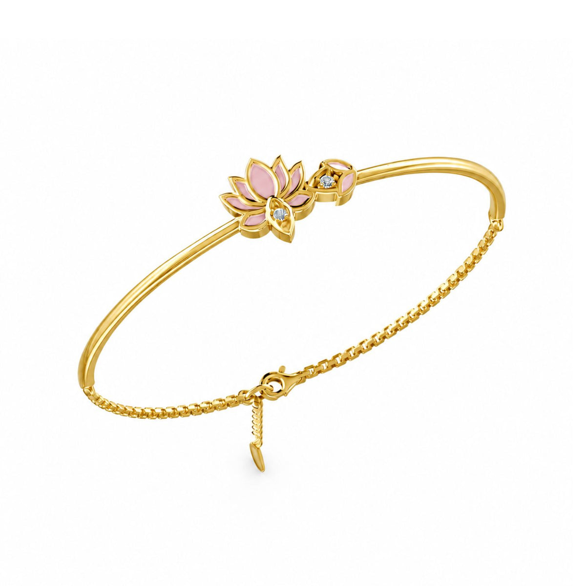 Blush Lotus Gold Plated 925 Sterling Silver Bracelet