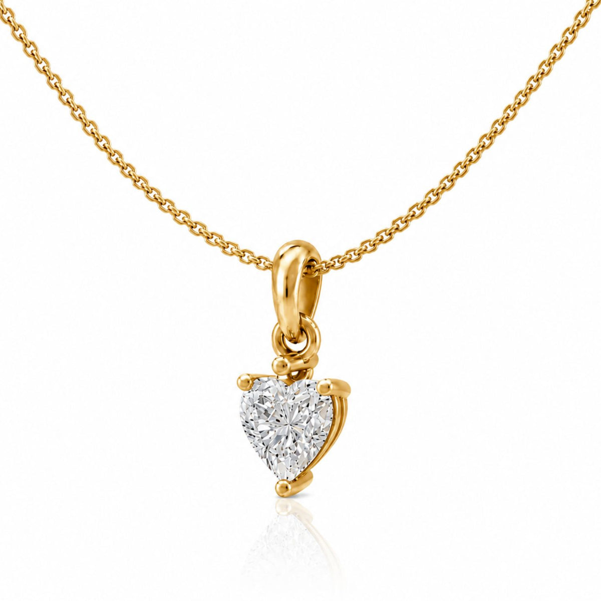 Luminous Heart Gold Plated Pendant Necklace