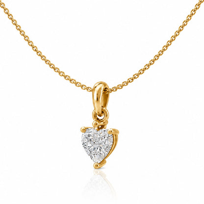 Luminous Heart Gold Plated Pendant Necklace