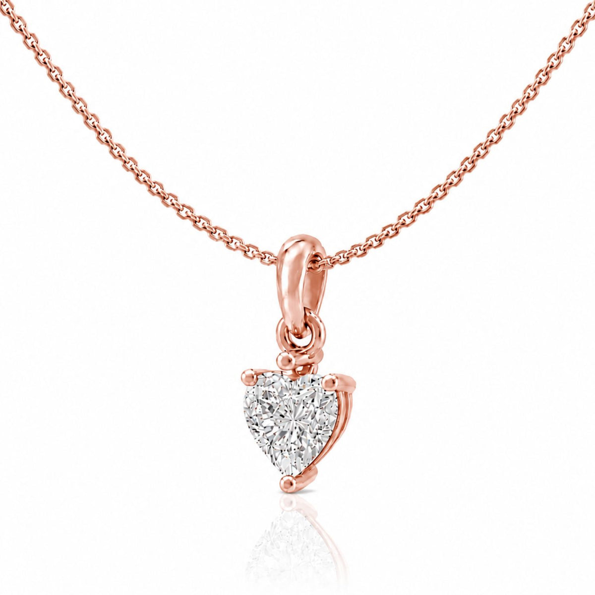 Luminous Heart Rose gold Pendant Necklace