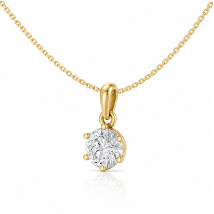 Starlight Solitaire Gold plated Pendant Necklace